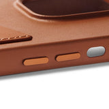 Mujjo iPhone 14 Plus Cover i fuldlæder med kortholder Tan