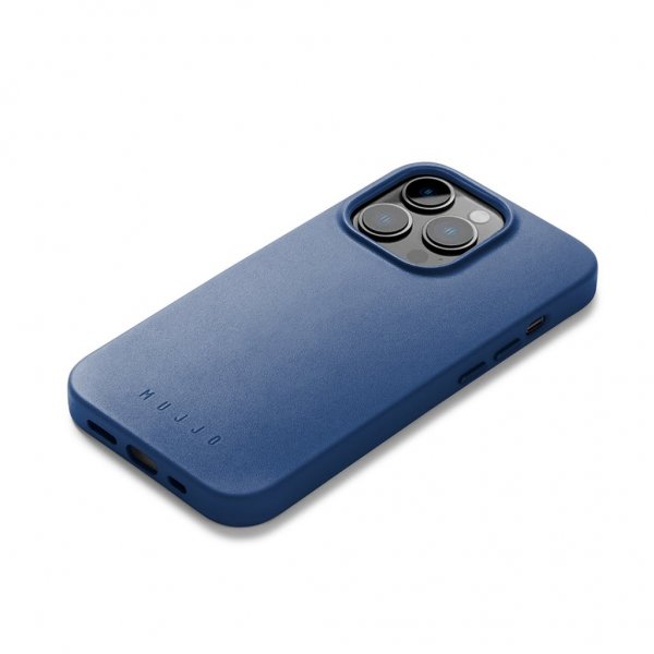 Mujjo iPhone 14 Pro Cover Full Leather Case MagSafe Sort