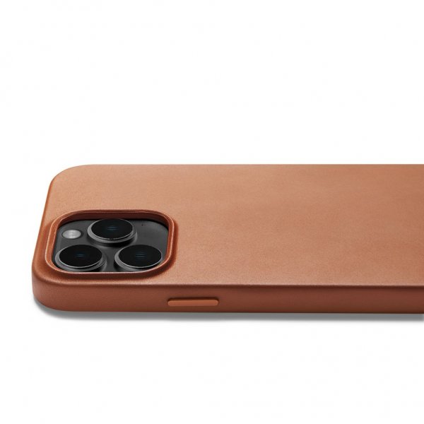 Mujjo iPhone 14 Pro Max Cover Full Leather Case MagSafe Monaco Blue
