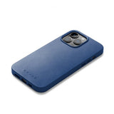 Mujjo iPhone 14 Pro Max Cover Full Leather Case MagSafe Monaco Blue