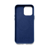 Mujjo iPhone 14 Pro Max Cover Full Leather Case MagSafe Monaco Blue