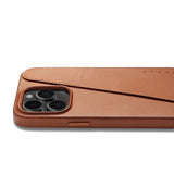 Mujjo iPhone 14 Pro Max Cover Full Leather Wallet Case Monaco Blue