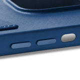 Mujjo iPhone 14 Pro Max Cover Full Leather Wallet Case Monaco Blue