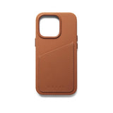 Mujjo iPhone 14 Pro Cover Fuld Læder Wallet Case Tan