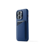 Mujjo iPhone 14 Pro Cover Fuld Læderpung Monaco Blå