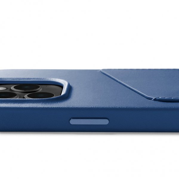 Mujjo iPhone 14 Pro Cover Fuld Læderpung Monaco Blå