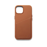 Mujjo iPhone 14 Cover Full Leather Wallet Case Tan