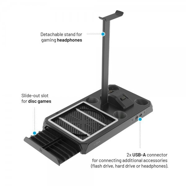 Fast Multifunktionel Dockingstation til Xbox Series X/Series S Sort