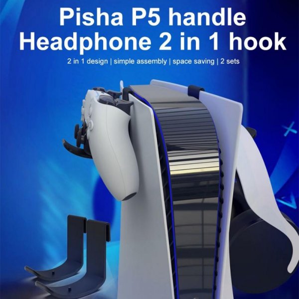 Ipega Multifunktionel Sideophæng til PlayStation 5 2-pak