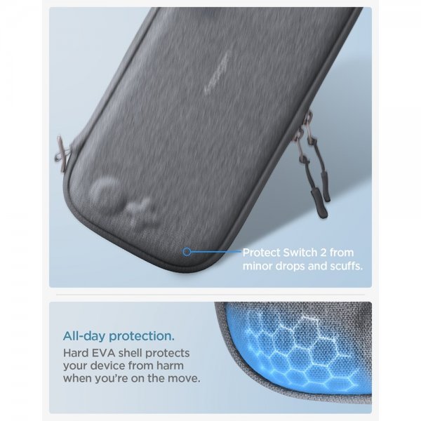 Spigen Nintendo Switch 2 Etui Klasden Pouch 2 Charcoal Gray
