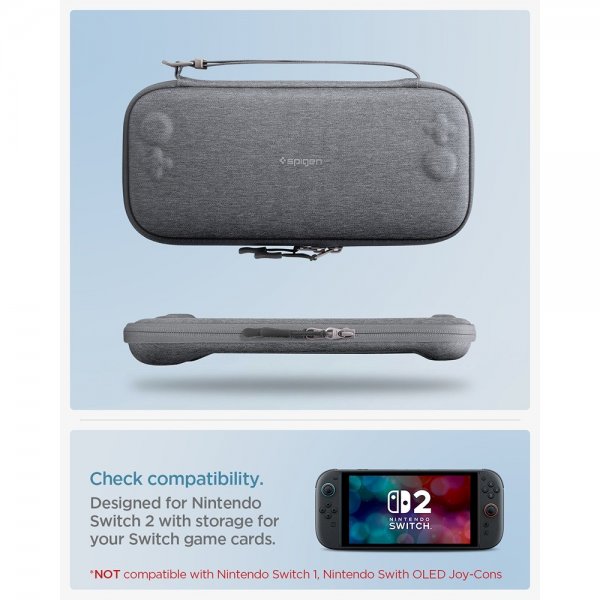 Spigen Nintendo Switch 2 Etui Klasden Pouch 2 Charcoal Gray