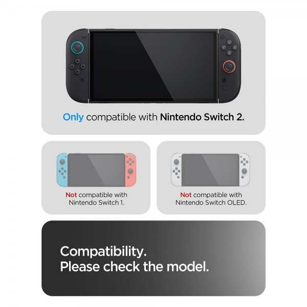 Spigen Nintendo Switch 2 Etui Thin Fit 360 Sort