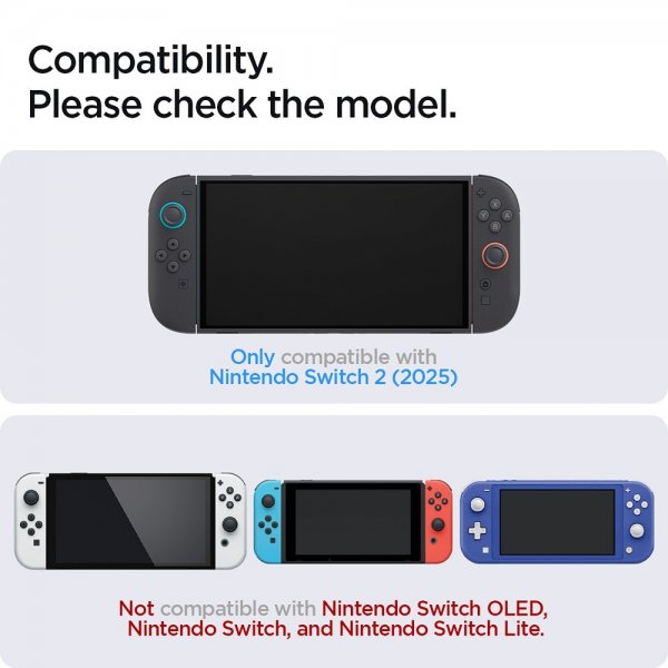 Spigen Nintendo Switch 2 Skærmbeskyttelse GLAS.tR EZ Fit 2-pak