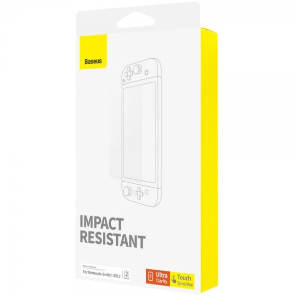 Baseus Nintendo Switch Glas skærmbeskytter med installationsramme 2-pak