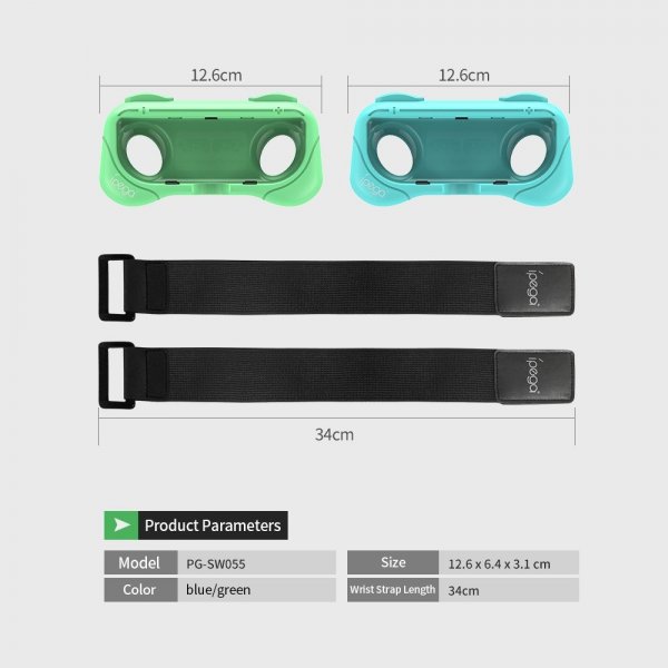 Ipega Nintendo Switch Joy-Con Holder med Håndledsrem 2-pak