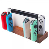 Nintendo Switch-opladningsdock til Joy-Cons med spilopbevaring Brun