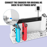 Nintendo Switch Opladningsdock til Joy-Cons med Spilopbevaring Hvid
