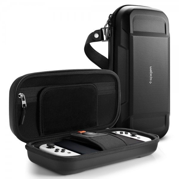Spigen Nintendo Switch/Switch OLED Etui Rugged Armor Pro Sort