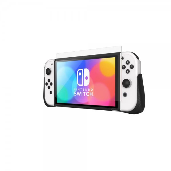 Gear4 Nintendo Switch OLED Etui med Skærmbeskytter Kita Grip 360 Clear