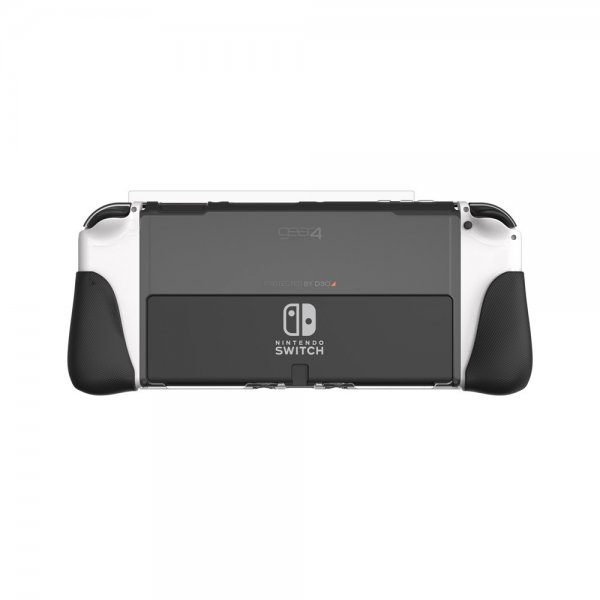 Gear4 Nintendo Switch OLED Etui med Skærmbeskytter Kita Grip 360 Clear