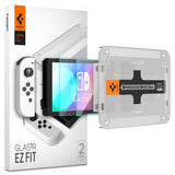 Spigen Nintendo Switch OLED Skærmbeskytter GLAS.tR EZ Fit 2-pak