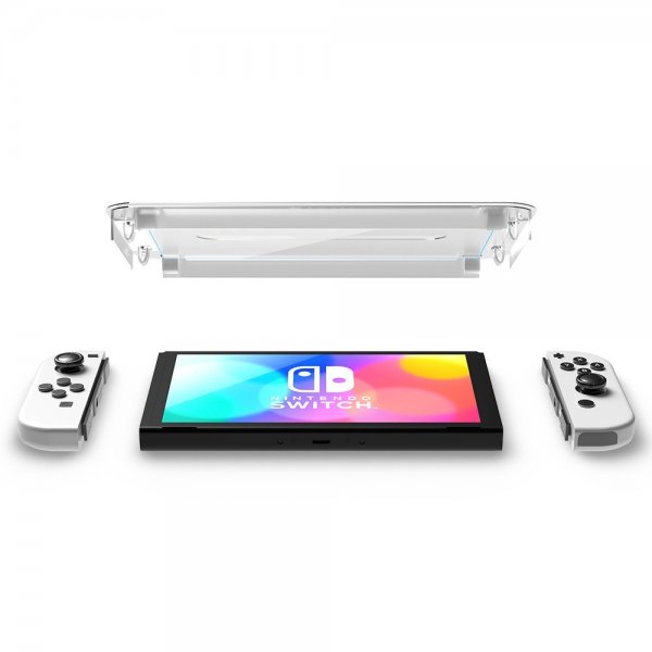 Spigen Nintendo Switch OLED Skærmbeskytter GLAS.tR EZ Fit 2-pak