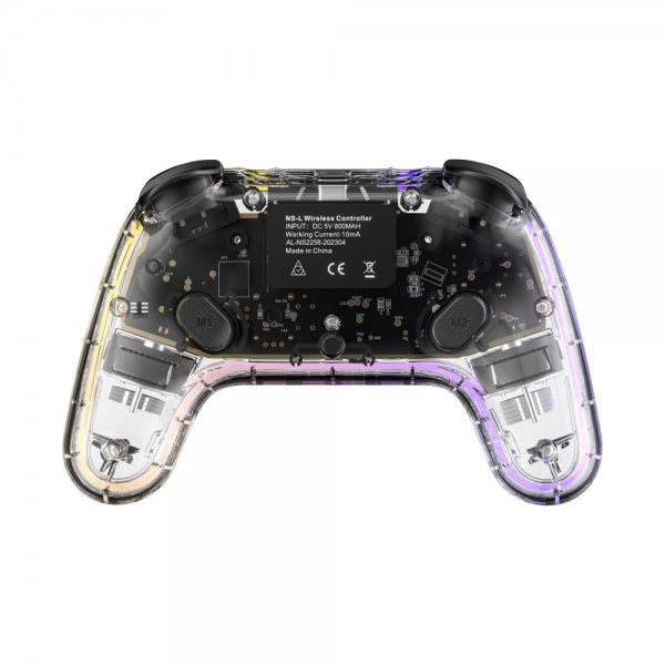Aolion Nintendo Switch Spilcontroller Gennemsigtig RGB