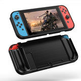 Nintendo Switch skal børstet kulfibertekstur sort