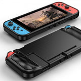 Nintendo Switch skal børstet kulfibertekstur sort