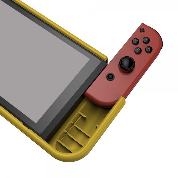 Nintendo Switch Skal Kulfibermønster Gul