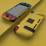 Nintendo Switch Skal Kulfibermønster Gul