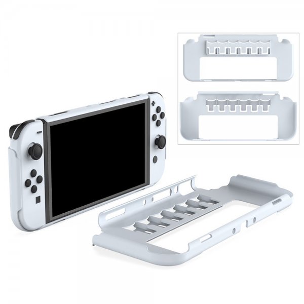 Dobe Nintendo Switch Cover med Stativ 6 Spillefag Hvid
