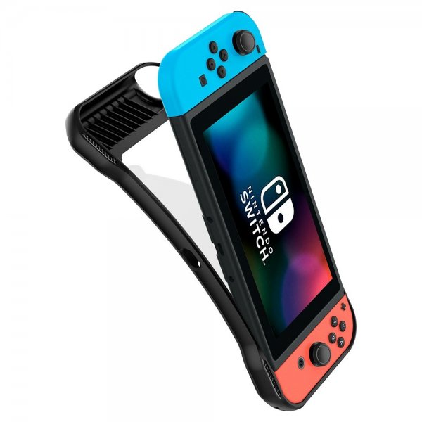 Spigen Nintendo Switch Etui Rugged Armor Mat Sort