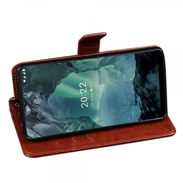 Nokia G11/G21 Etui Lædertekstur Brun