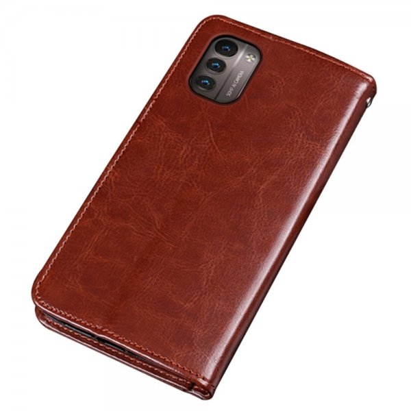Nokia G11/G21 Etui Lædertekstur Brun