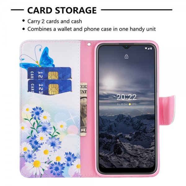Nokia G11/G21 Cover Motiv Sommerfugle og Blomster