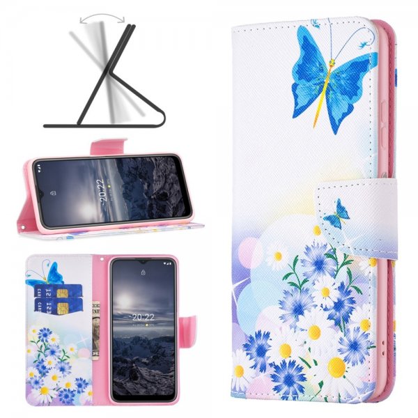 Nokia G11/G21 Cover Motiv Sommerfugle og Blomster