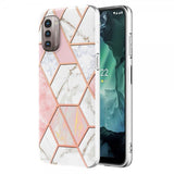 Nokia G11/G21 Cover Marmor Mønster Rosa Hvid