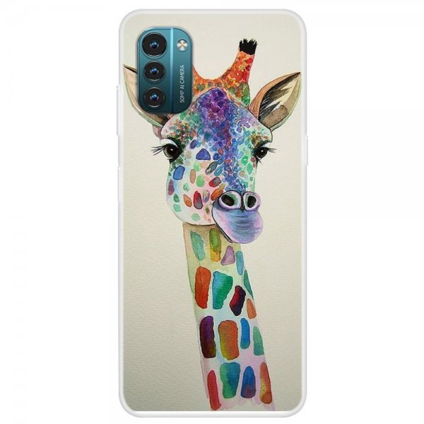 Nokia G11/G21 Cover Motiv Farverig Giraf