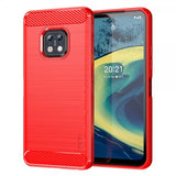 Mofi Nokia XR20 Cover Børstet Kulfibertekstur Rød