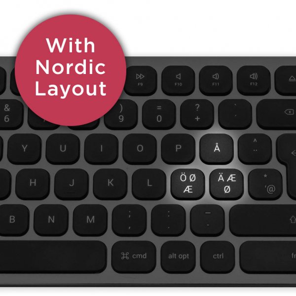 Satechi Trådløst tastatur til op til 3 enheder Nordisk Layout Space Gray