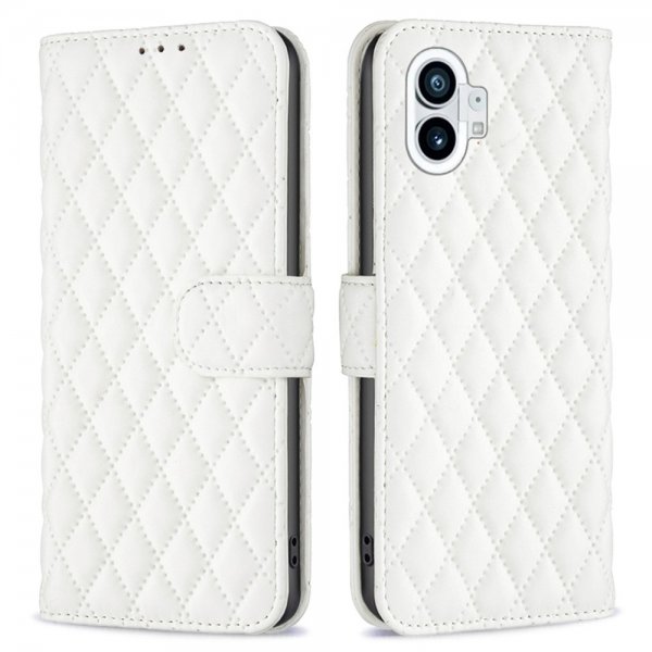 Nothing Phone (1) Cover Diamantmønster Hvid