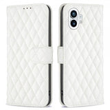 Nothing Phone (1) Cover Diamantmønster Hvid