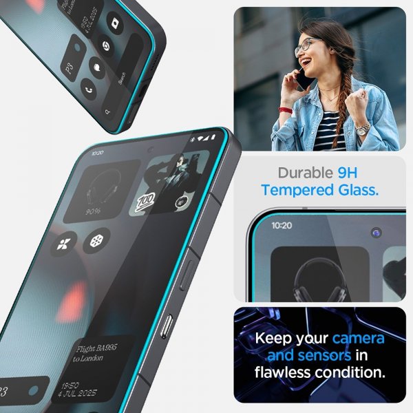 Spigen Nothing Phone 3 Skærmbeskyttelse GLAS.tR EZ Fit 2-pak