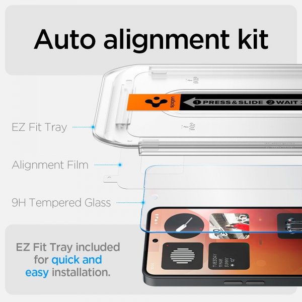 Spigen Nothing Phone (3a)/Phone (3a) Pro Skærmbeskyttelse GLAS.tR EZ Fit