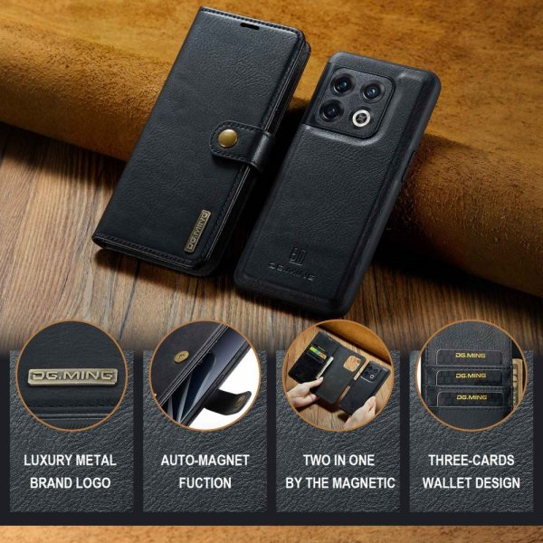 Dg.Ming OnePlus 10 Pro Cover med Aftageligt Cover Sort