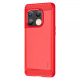 Mofi OnePlus 10 Pro Cover Børstet Kulfibertekstur Rød
