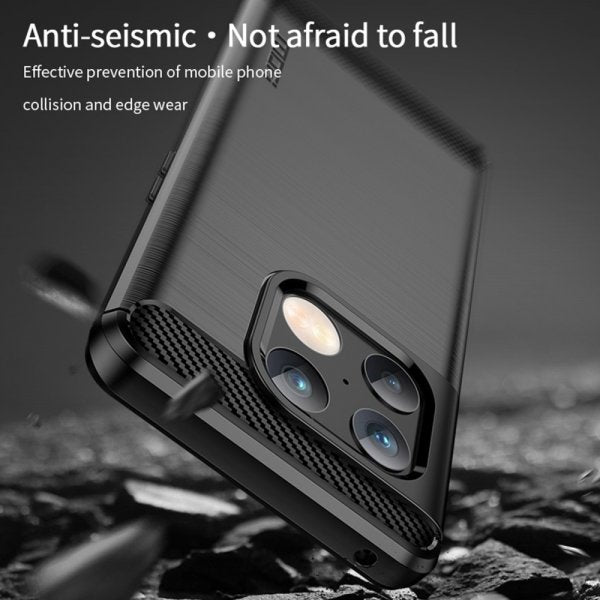 Mofi OnePlus 10 Pro Cover Børstet Kulfibertekstur Rød