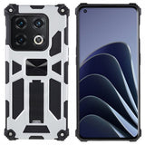 OnePlus 10 Pro Cover med Metalplade Standerfunktion Sølv