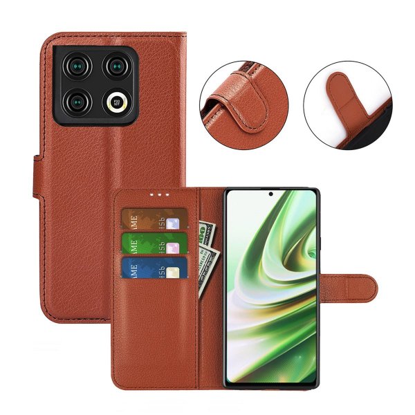 OnePlus 10T Etui med Stativ Brun